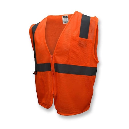 Radians¬Æ SV2Z Economy Class 2 Mesh Safety Vest W/ Zipper, Hi-Vis Orange, 5XL